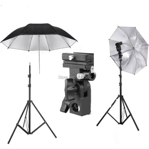 Flash Shoe Adapter Trigger Umbrella Holder Swivel Light Stand Bracket B Type Hot