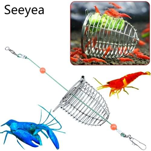 Aquarium Stainless Steel Dry Spinach Cage Crystal Shrimp Dry Food Feeder Fish Tank Feeder Bracket Shrimp Bait Feeder Bait Cage