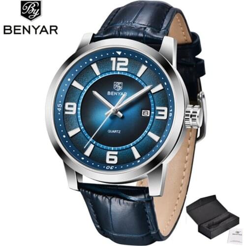 Benyar 2021 New Men Quartz Watch Mens Fashion Watch Mens Top Luxury Watch Mens Business Waterproof Men Clock Mechanical Watch