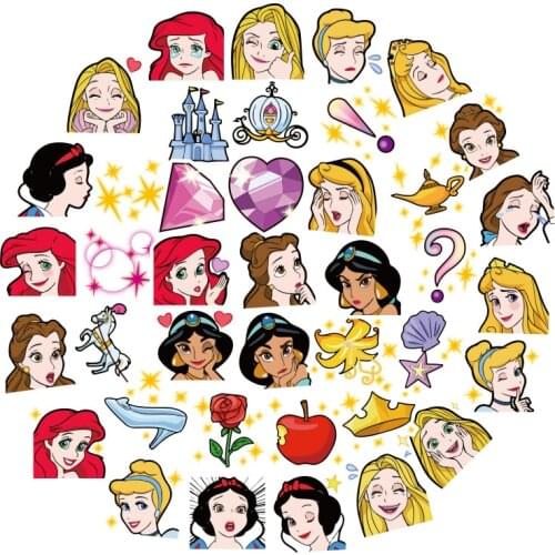 Disney 40pcs Cute Sticker Princess Story Xiong Minnie Dumbo Cartoon Waterproof DIY Skateboard Computer Luggage Sticker