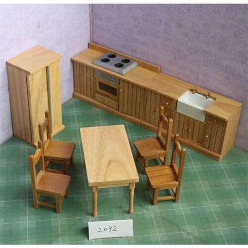 Doub K 1:12 Dollhouse Furniture toy for dolls simulation Miniature table set stove model pretend play toys for girls children