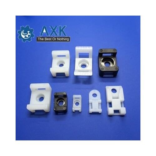 HC-0/1S/1/1C/2S/2/4/5 White Color Network Wire Nylon Plastic Self-locking Cable Zip Tie Base Holder