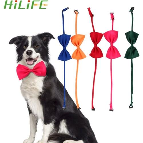 HILIFE Adjustable Neck Strap Pet Cat Dog Collar Bow Tie Necktie Clothes Puppy Pets Neck Tie Cat Dog Grooming Accessories