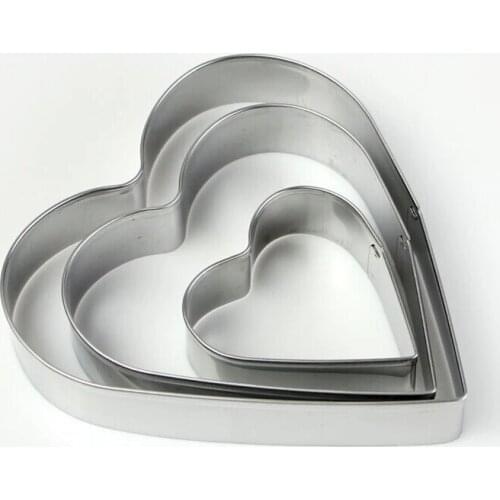 Free Shipping Cake Decorating Tools Stainless Steel Heart Love Shaped Cake Chocolate Candy Cookies Cutter Moulds