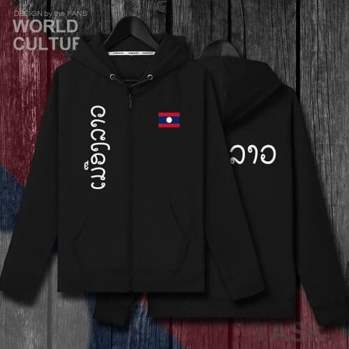 Laos Laotian Lao LA 2018 mens fleeces hoodies winter jerseys men coats jackets and tracksuit clothes nation country sweatshirt