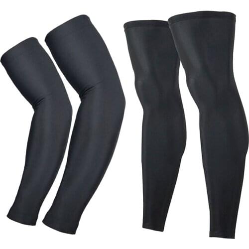 LOCLE Quick Dry Cycling Legwarmers Compression Bike Bicycle Leggings Running Hiking Basketball Soccer Leg Warmers Arm Sleeves