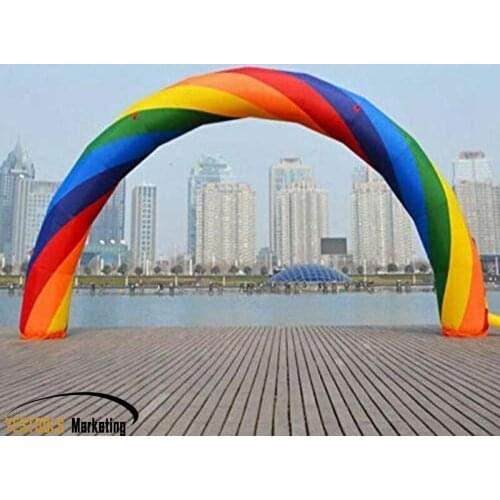 Inflatable Arch Archway 20ft Inflatable Rainbow Arch Advertising Indoor Outdoor Garden Yard Party Prop Decoration