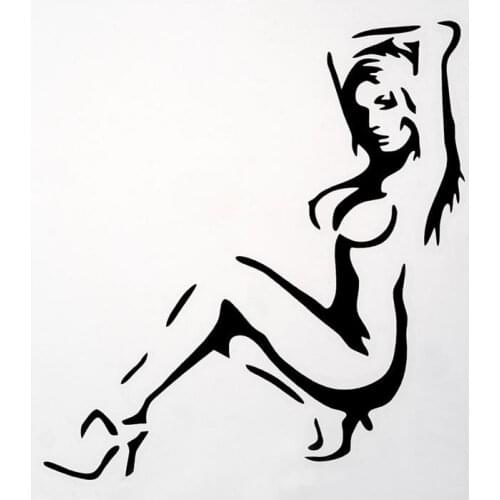 Car Sticker Dancing Girl Reflective Sexy Women Self Adhesive Removable Decal Sticker for Truck Window Motorcycle Wall Laptop Car