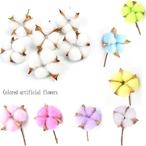 Cheap Naturally Dried Cotton Cheap Artificial Plants Floral Branch Vase s For Wedding Party Decoration Fake Flowers Home Decor