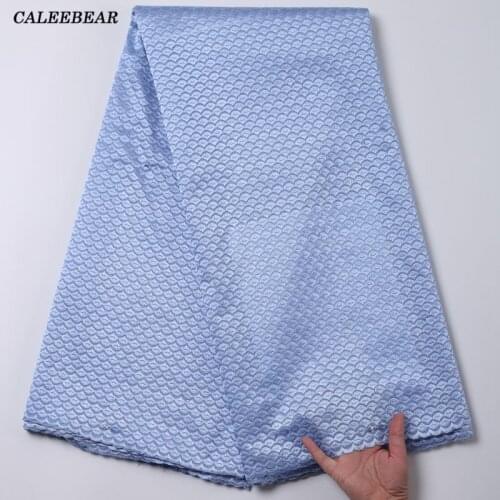 Sky Blue African Cotton Lace Fabric 2021 High Quality Swiss Voile Lace In Switzerland Nigerian Lace Fabrics For Man Women S2199