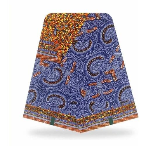 Clothes Material For Sewing Veritable High Quality 100%Soft High Quality African Nigerian Wax Dye Prints Fabric 6 Yards V-L 5-68