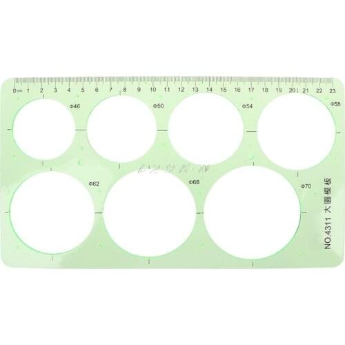 Plastic Ruler Circles Geometric Template Ruler Stencil Measuring Students Hot School Accessories