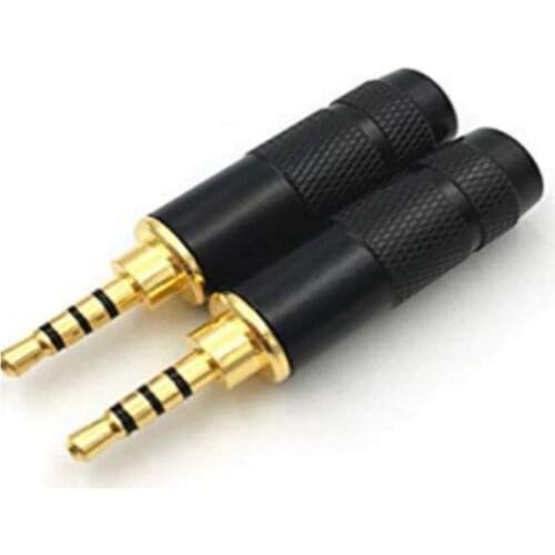 2.5mm plug 4pole balance plug copper gold plated 5pcs