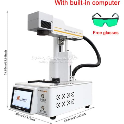 20W Fiber Laser Cutting Marking Machine DIY LCD Separator For iPhone XS XSMAX X 8P 8 Back Glass Metal Wood CNC Printer Engraver