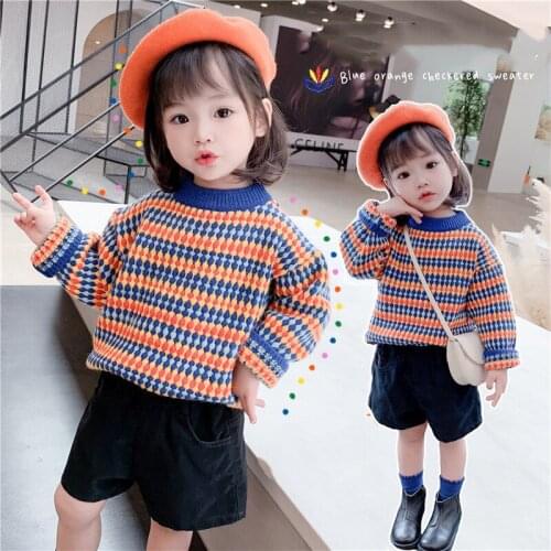 Girl Sweater Kids Baby Outwear Tops 2021 Vintage Thicken Warm Winter Autumn Knitting School Sport Cardigan Children Clothing