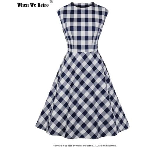 Летние платья в клетку When We Retro China At AliExpress