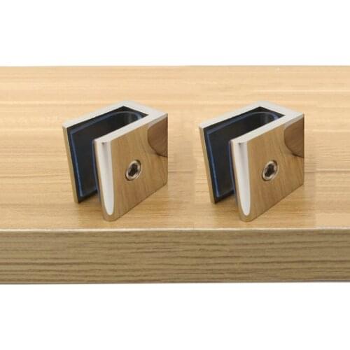 4PCS Stainless Steel Glass Clamp Shower Glass Wall Clamp No Punching Hole Fixing Clip Glass Holder Glass Brackets GF151