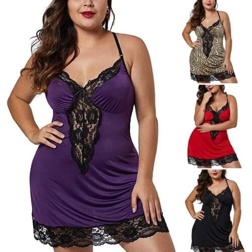 Women Lady Lace Hollow Breathable Sling Dress Pajamas Fashion Sleepwear for Home SN-Hot