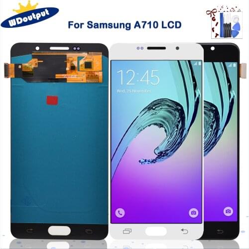 Super AMOLED 5.5"For Samsung Galaxy A710 LCD Display Touch Screen Digitizer Replacement Parts For A710F A710M A72016 LCD Display