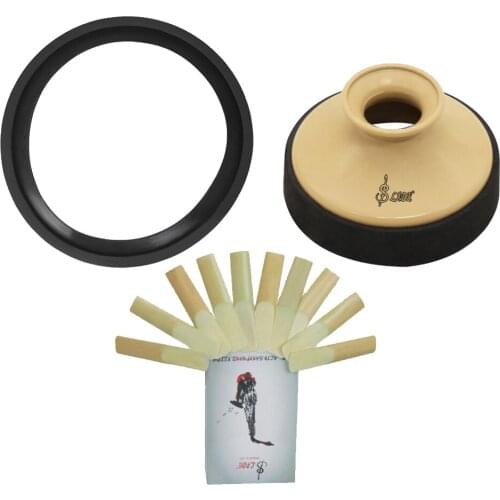 1 Set Alto Saxophone Reeds+Mute+Silencer Ring for Beginners Saxophone Players Gift