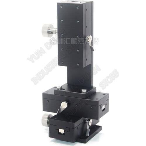 30mm travel XYZ 3 Axis 40*90mm Precision Manual Trimming Platform 49N Guide Fine Tuning Sliding Table for Position Lab Optical