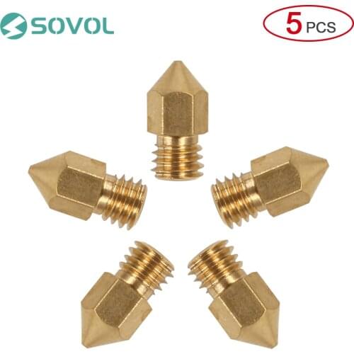 5Pcs/lot Brass MK8 Extruder Nozzle Print Head 0.2/0.3/0.4/0.5/0.6/0.8 mm For 1.75mm Filament For SV01 Creality Ender/CR Series