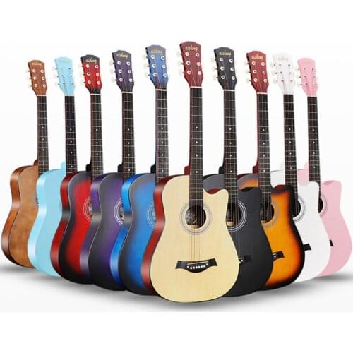 38 inch Guitar Acoustic Guitar 6 Strings Basewood Folk Guitar Musical Instruments for Beginners Guitarra Adult Students AGT300