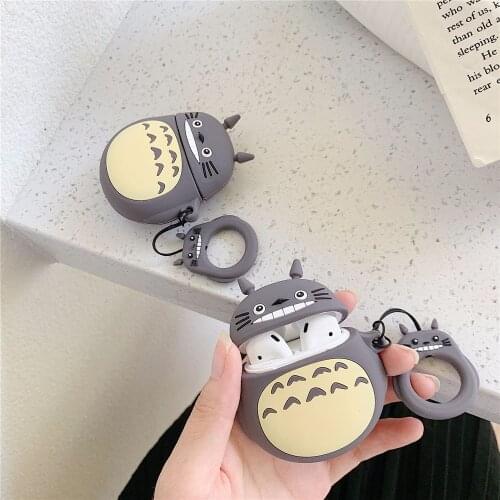 Earphone Case Cover for Airpods Cute Cartoon Silicone Soft Protective Case Coque Anime My Neighbor Totoro Earphone Accessories