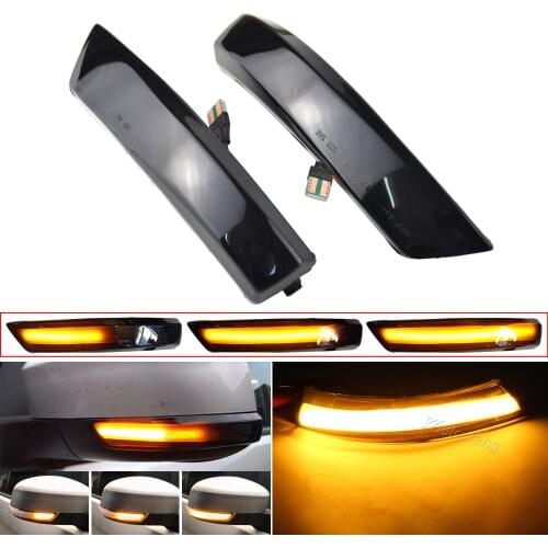 Black Dynamic Turn Signal Light LED Side Rearview Mirror Sequential Indicator Blinker Lamp For Ford Focus 2 3 Mk2 Mk3 Mondeo Mk4