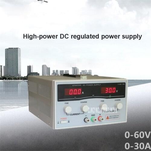 KPS6030D Digital Display High Power Switching Power Supply 60V/30A Adjustable Output DC Power Supply 110V/220V 50Hz/60Hz 1800W