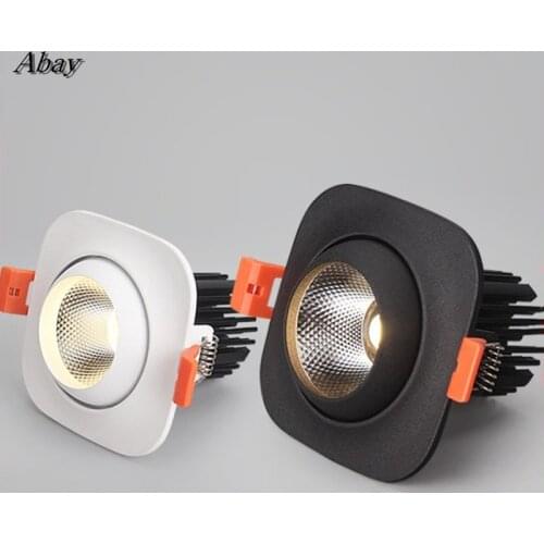 Dimmable Round Recessed COB LED Downlights 9W12W15W LED Ceiling Spot lights Background Painting Lamps AC85~265V Indoor Lighting