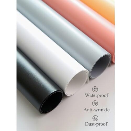 Double-Sided Solid Color PVC Backdrop Board Waterproof Dustproof Fotografia Background Mat Studio Props Photography Accessories