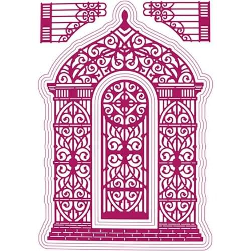 European Style Flower Door Cutting Dies Scrapbook Dariy Decoration Stencil Embossing Template DIY Greeting Card Handmade