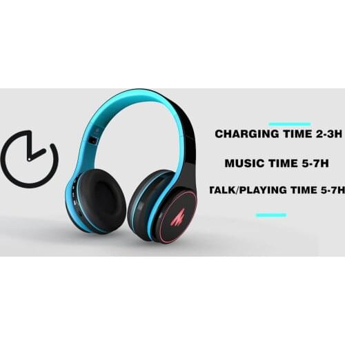 Gaming Headset Stereo Sound Wireless headphones Noise Reduction Microphone LED Light Earphone