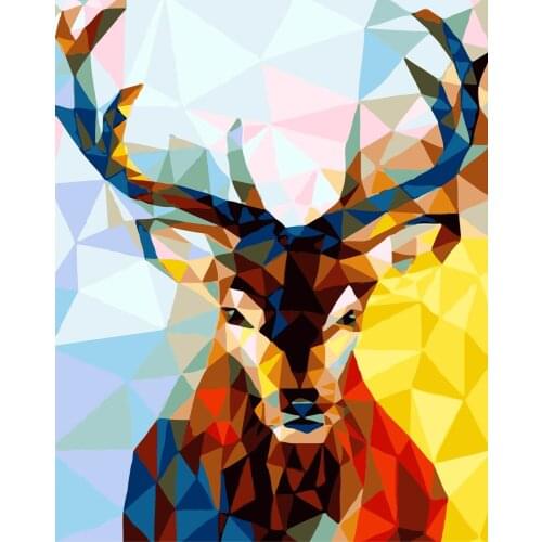 Full Square Diamond Embroidery Colorful stereo deer 5D DIY Diamond Painting Picture Of Rhinestone Room Decortion chrismas Gift