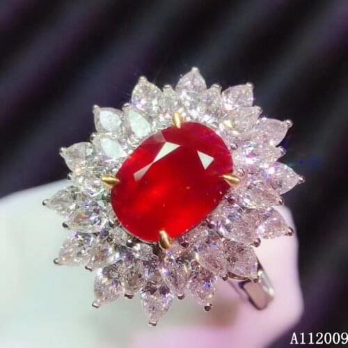 KJJEAXCMY fine jewelry 925 sterling silver inlaid natural ruby ring fashion new female ring vintage support test with box