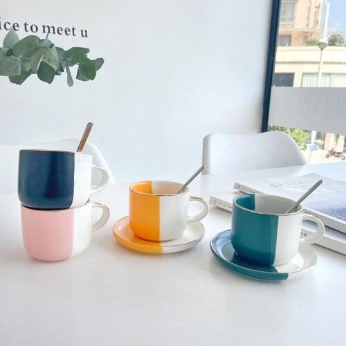 Creative Irregular Pottery Coffee Cup Handmade Large Pottery Teacup Travel Kitchen Cutlery Nordic Home Decor Cup Set