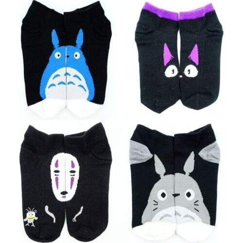 Cute JiJi Kaonashi No Face Faceless Short Socks Cartoon Colorful Tight Fashion Ankle Casual Sock Cosplay Couple Friend Gift New