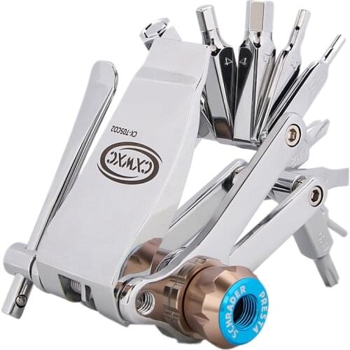 CXWXC 16 in 1 Multi Bike Repair Tool Kit Bicycle Tools Sets Multifunctional Folding Multitools for MTB Road Bike