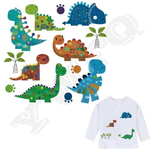 Set Of Dinosaur Stickers For Clothes T-Shirt Diy Decoration 2018 New A-Level Washable Parches Ropa Patch