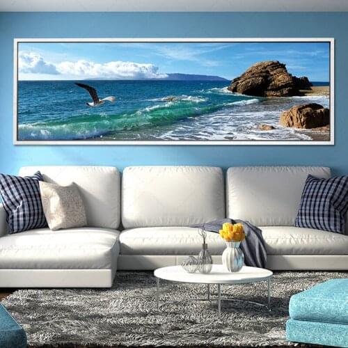 Canvas Wall Art Pictures No Frame Kitchen Restaurant Decor Sunset Landscape Animal Seagull Beach Living Room Print Posters