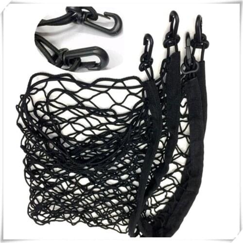 Car styling Nylon Car Trunk Storage Elastic Mesh Net 4 Hooks For Volkswagen VW T-Roc Tiguan 1 2 Allspace Touareg Accessories