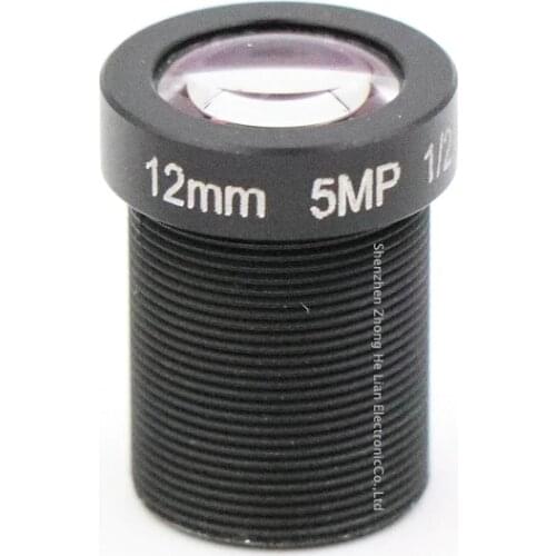 12mm Lens 5.0 MegaPixel Wide-angle 30 Degree MTV M12 x 0.5 Mount Infrared Night Vision Lens For CCTV Security Camera