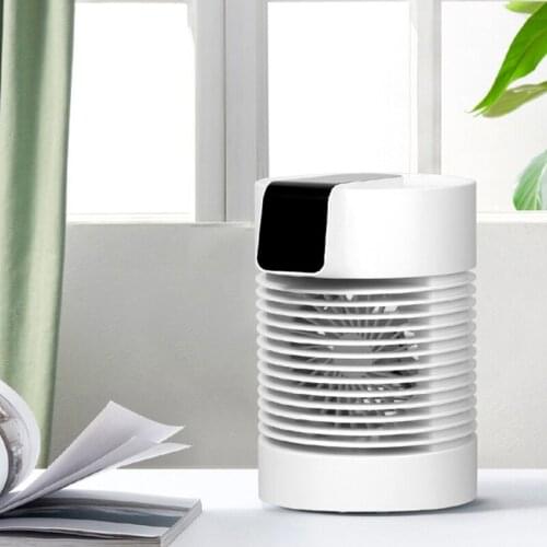 Portable Air Conditioner Fan, Mini Air Cooler 3 Speed Quiet Desk Air Cooling Fan,360° Shaking Head Fan for Home Office