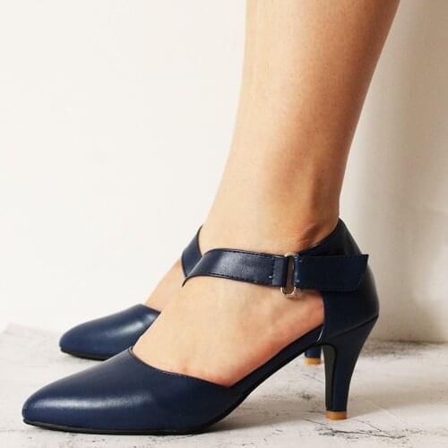 Spring Wild Female Sandals Shoes Sexy High Heels Gray Buckle Hollow Sandals Thick With Pointed Shoes