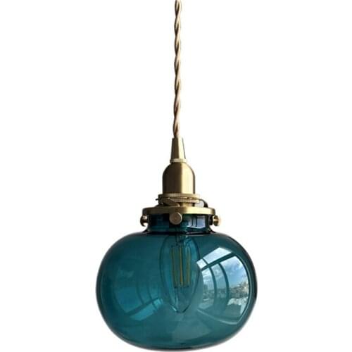 Nordic Modern Pendant Lights Japanese Vintage Brass Glass Indoor Lamps House Table Bedroom Bedside Restaurant Mirror Headlights