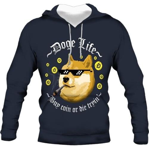 Autumn and winter new mens casual hooded sweater 3D printing sportswear long-sleeved sweater casual