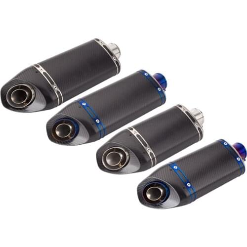 Inlet 51mm Motorcycle Exhaust Pipe Muffler Carbon Fiber Universal for MT07 MT09 MT10 R1 R6 R3 CBR300 CBR500 K6 K7 K8 GSR750 Etc