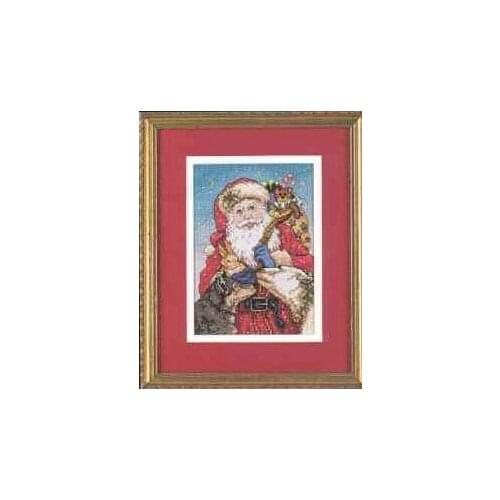 Top Quality Lovely Cute Counted Cross Stitch Kit Father Christmas Santa and Gift Xmas DIM 08629