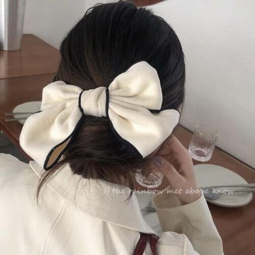 Fashion Velvet Black Bow Tie Hairpin For Women Girls Trendy Ladies Hair Clip New Cute Barrette Prom Hair Accessories